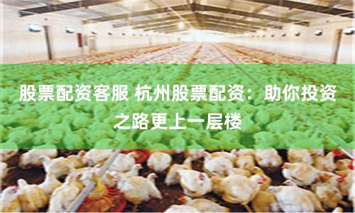 股票配资客服 杭州股票配资：助你投资之路更上一层楼