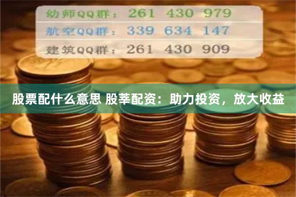 股票配什么意思 股莘配资：助力投资，放大收益